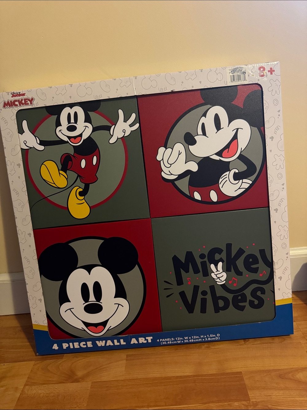 Disney's Mickey Mouse Canvas Wall Art 4-piece Set 11in mix daycare toddler decor
